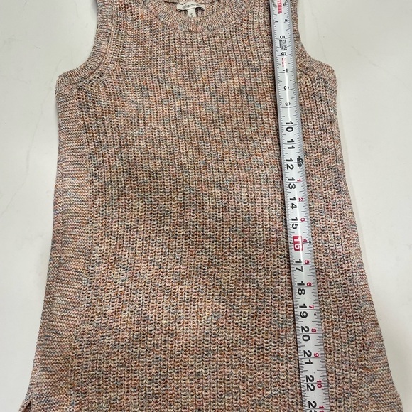 Ella Moss Sleeveless Knit Top Sweater Rosey Small Pink Long Vest Crewneck - Picture 11 of 12